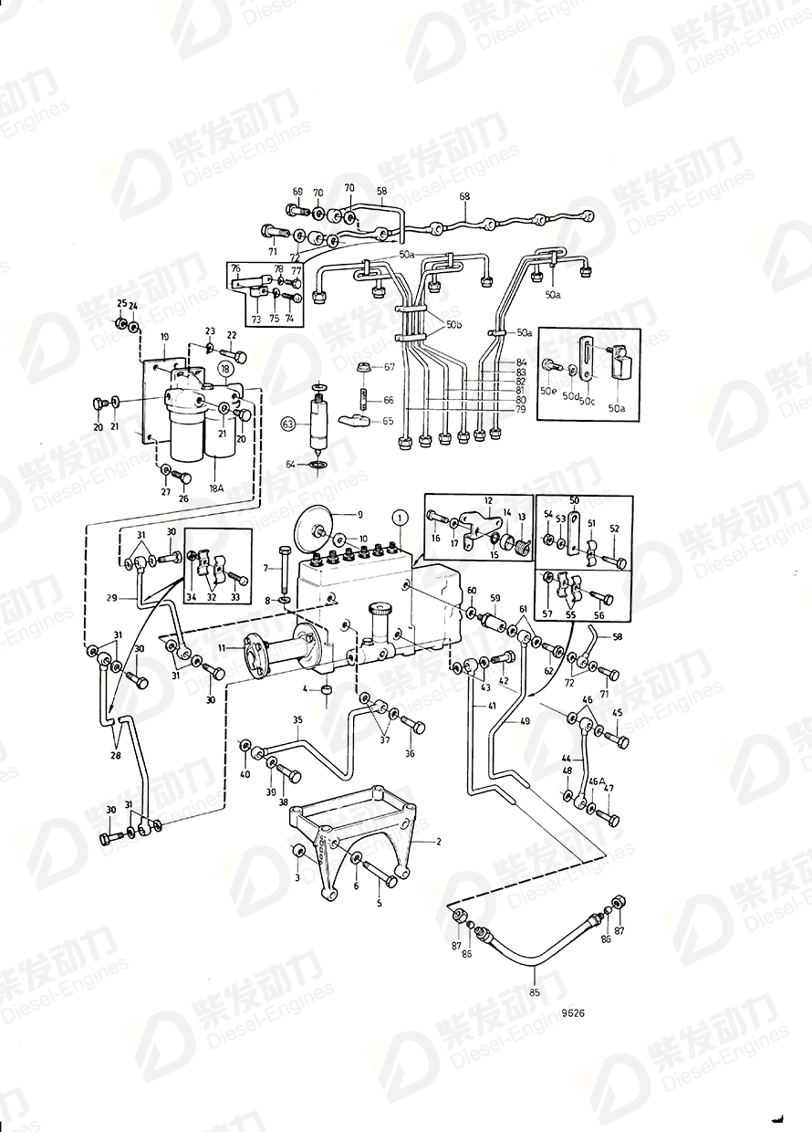 volvo penta Injection pump 3803693 Drawing volvo penta Injection pump 3803693 Drawing